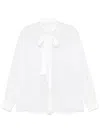 Dolce & Gabbana Schluppenhemd Aus Chiffon In White