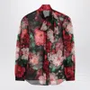 Dolce & Gabbana Shirt With Bow In Chiffon With Floral Print