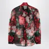 Dolce & Gabbana Shirt With Bow In Chiffon With Floral Print