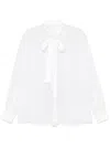 Dolce & Gabbana Schluppenhemd Aus Chiffon In White