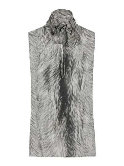 Dolce & Gabbana Shirt With Knot In Grey