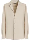 Dolce & Gabbana Long Sleeve Linen Shirt In Brown