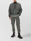 Dolce & Gabbana Grey Solid Mock Collar Jacket