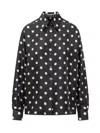 Dolce & Gabbana Shirt With Polka-dot Print In Pois Med Fdo Nero