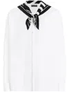 Dolce & Gabbana Shirt With Scarf Detail And Dropped Shoulders In White