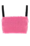 Dolce & Gabbana Crop-top In Tweed Fucsia  Donna