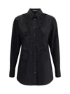 Dolce & Gabbana Women Lace Inserts Shirt In Black