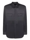 Dolce & Gabbana Logo-patch Button-up Shirt In Black