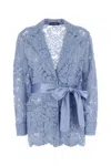 Dolce & Gabbana Women Cordonetto Lace Pijama Jacket In Blue
