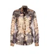 Dolce & Gabbana Dolce&gabbana Women Rose Print Chiffon Shirt In Multi