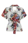 Dolce & Gabbana Vanity Floralprint Silk Twill Shirt In White In Multi