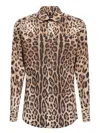 Dolce & Gabbana Leopard Print Silk Shirt In Multicolor
