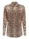 Dolce & Gabbana Leopard Print Silk Shirt In Multicolor