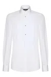 Dolce & Gabbana Poplin Long-sleeved Shirt In White