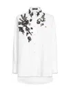 Dolce & Gabbana Dolce&gabbana Floral Lace High-low Button-up Shirt In White