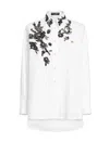 Dolce & Gabbana Dolce&gabbana Floral Lace High-low Button-up Shirt In White