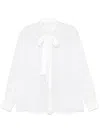 Dolce & Gabbana Schluppenhemd Aus Chiffon In White