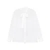 Dolce & Gabbana Chiffon Shirt With Bow In White