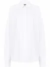 Dolce & Gabbana Lace-trim Longline Shirt In White