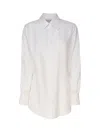 Dolce & Gabbana White Cotton Collared Long Sleeves Formal Top In White