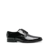Dolce & Gabbana Black Leather Raffaello Lace-up Shoes In Black