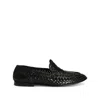 Dolce & Gabbana Intrecciato Moccasins In Black