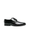 Dolce & Gabbana Black Leather Raffaello Lace-up Shoes In Black