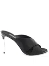 Dolce & Gabbana Satin Sandals With Back Monogram In Black
