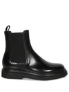 Dolce & Gabbana Black Leather Ankle Boot In Black