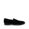 Dolce & Gabbana 'vivaldi' Black Loafers With All-over Logo Lettering In Black