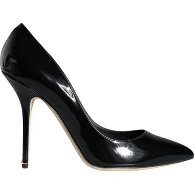Pre-owned Dolce & Gabbana Shoes Black Patent Leather Bellucci Pumps Heels S. Eu36 / Us5.5