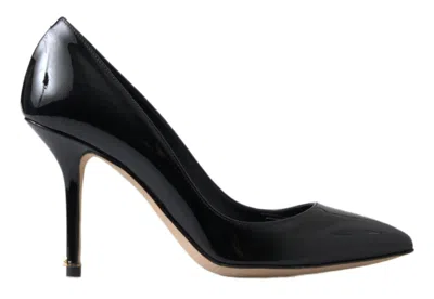 Pre-owned Dolce & Gabbana Shoes Black Patent Leather High Heels Pumps Eu35 / Us4.5 860usd