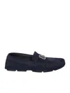 Dolce & Gabbana Man Loafers Midnight Blue Size 9 Calfskin In Blue
