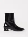 Dolce & Gabbana Patent Leather Ankle Boots In Black