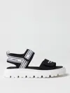 Dolce & Gabbana Kids Logo Velcro Sandals In Black