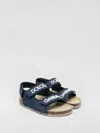 Dolce & Gabbana Logo-embroidered Touch-strap Sandals In Blue