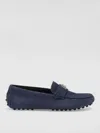 Dolce & Gabbana Blue Nubuck Loafers In Blue