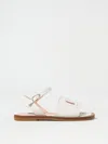 Dolce & Gabbana Cream Kids' Logo-embossed Leather Sandals Eur 37 / 4 Uk In White