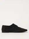 Dolce & Gabbana Black Lace-up Shoes With Woven Design In Black