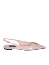 Dolce & Gabbana Pink Leather Ballet Flats In Pink