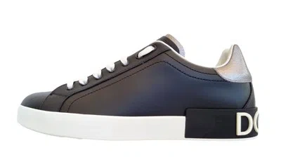 Pre-owned Dolce & Gabbana Shoes Portofino Sneakers For Women Ck1587 Black