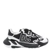 Dolce & Gabbana Panelled Leather Sneakers With Iconic Logo Patch In Black