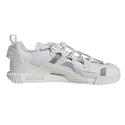 Pre-owned Dolce & Gabbana Shoes White Lace Up Low Top Ns1 Sneakers Men Eu41 / Us8 900usd