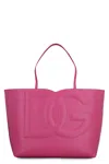 Dolce & Gabbana Dg Logo Leather Tote In Pink