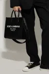Dolce & Gabbana Large Coated Logo Tote Bag In Black