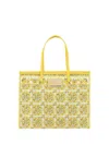 Dolce & Gabbana Yellow Majolica-print Canvas Large Tote Bag