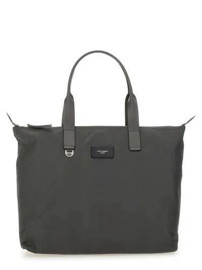 Dolce & Gabbana Shopping Bag Adamo In Gray