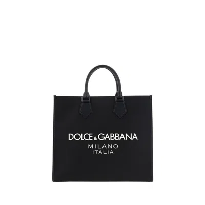 Dolce & Gabbana Shopping Bag In Black