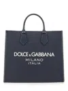 Dolce & Gabbana Spacious Tote Bag Detachable Strap In Blue
