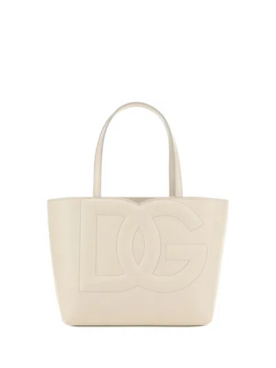 Dolce & Gabbana Shopping Bag In Neutrals